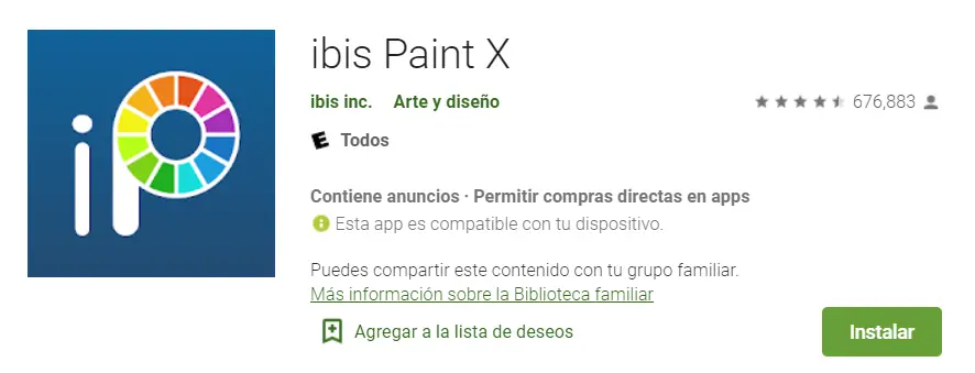 Instalar ibis Paint X - Alternativa a Procreate en Android